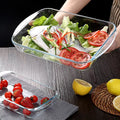 Tempered Bakeware Oven Glass Pan Oval Shape and Square Shape Glass Baking Plate Kitchen Casseroles En Verre