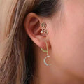 Beadsnice 14k Gold Jewelry Leverback Earring Perpendicular Ring Light Earring Plain  Accessories Findings