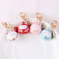 Cute Lucky Cat Bell Pendant Metal for Love Career Lucky Bag Pendant for Couples Key Chain and Jewelry Set