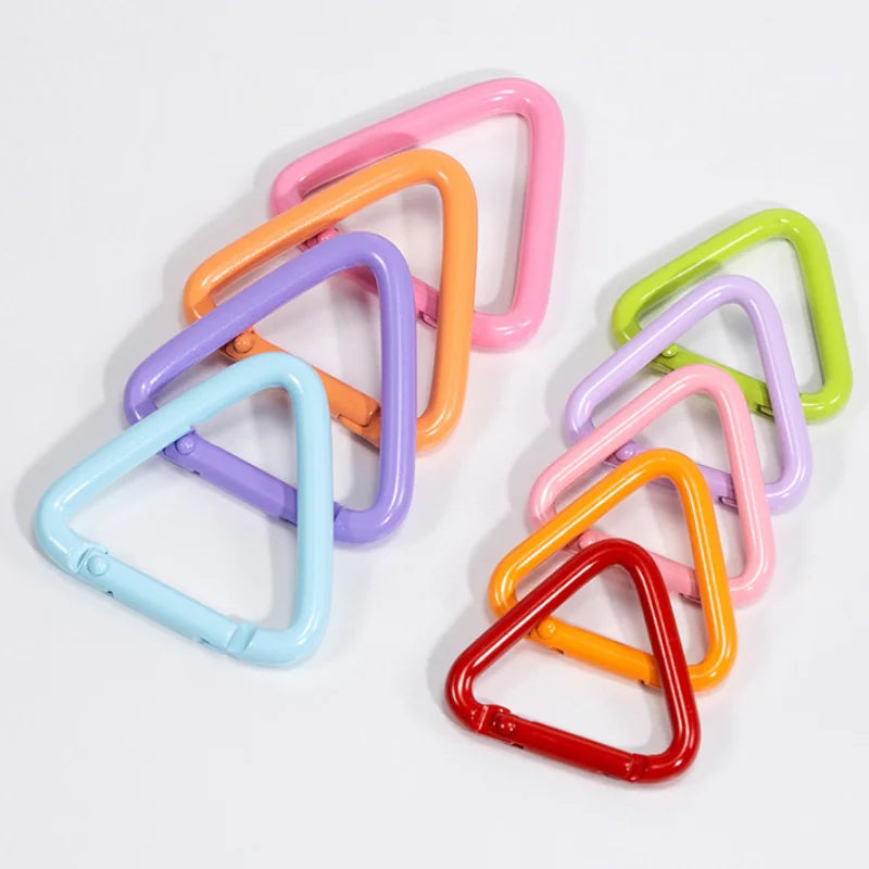 43mm Spring Clasps Openable Triangle Carabiner Keychain Hook  Bag Clips Hook