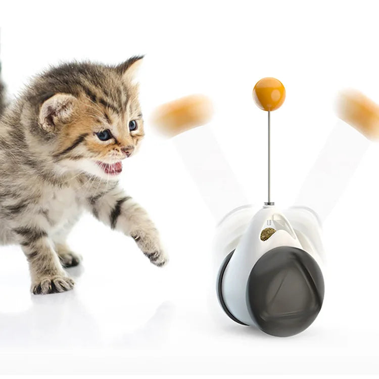 Automatic Funny Cat Interactive Toys Irregular Rotating Cat Smart Toy Cat Windmill Toys With Wheels