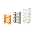 SHIMOYAMA Lightweight Plastic Type Detachable Dustproof Kitchen Floor Multilayer Household Shelf Vegetable Storage Racks
