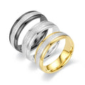 6MM Stainless Steel Frosted Ring New Product Popular Silver Gold Black Fashion Couple Ring