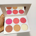 Brand New Bulk Highlighter Blush Palette Private Label Paleta De Rubor Custom Logo Highlight and Blusher Pallet