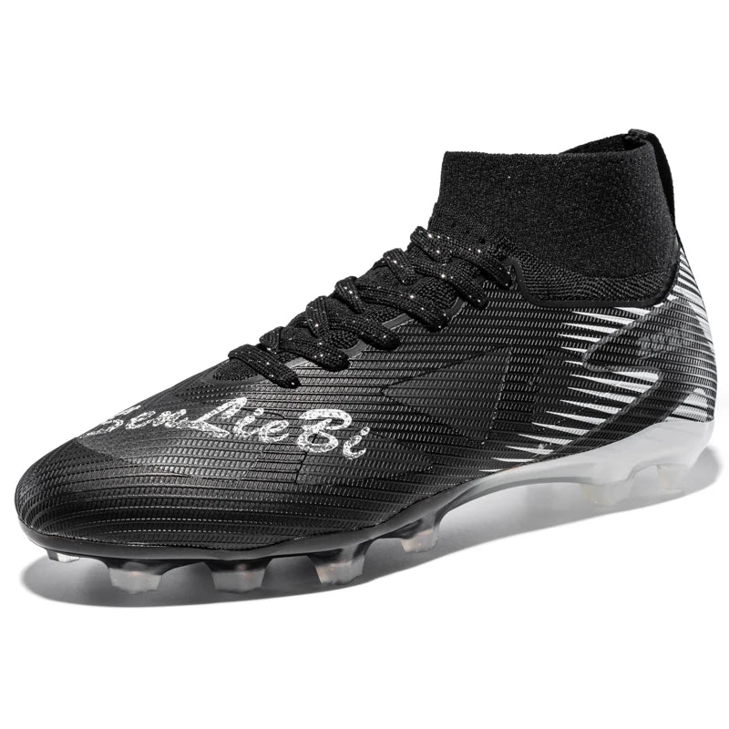 Greatshoes Black Football Boot Mens Soccer ShoeSport Football Shoes for Kids Size Custom Futsal Shoes