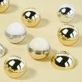Wholesale Organic Vegan Moisturizing Round Golden Silver Lip Balm Ball Mango Rose Vanilla Blueberry Coconut Natural Lip Balm OEM