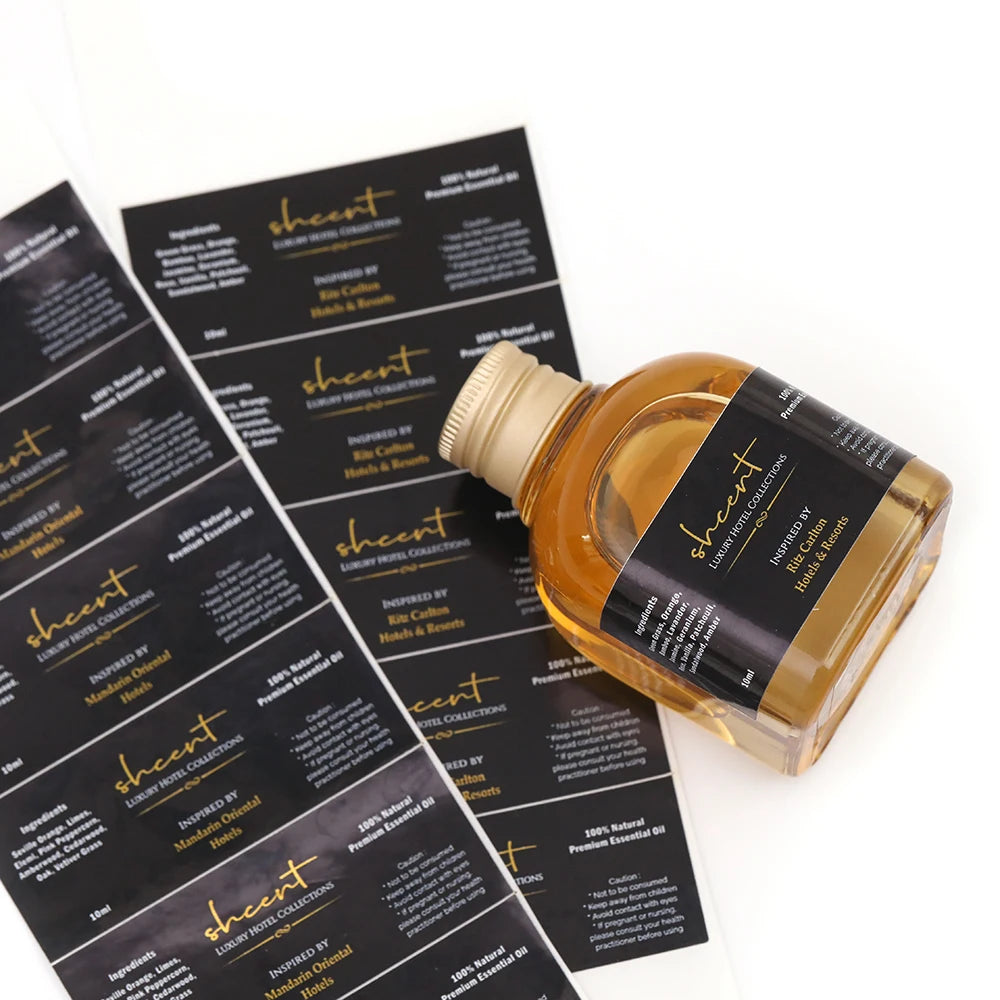 Product Bottle Labels Adhesive Printing Stickers Custom Sticker Roll Waterproof Vinyl Sticker
