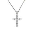 CN422  Oval CZ Hoop Cross Pendants Brass Cubic Zircon Jewelry Men and Women Hip Hop Necklace