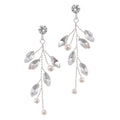 Simple Crystal Bridal Earrings Handmade Cheap Bride Earrings