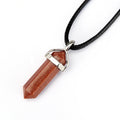 Lucky Charm  Unakite Gold Blue Sand Stone Silver Plated Fine Jewelry Crystal Pendulum Pendants