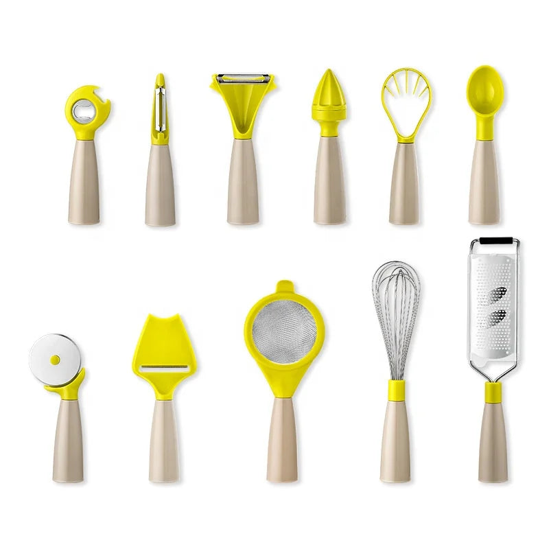 11-Piece Home Kitchenware Set Multi-Functional Fruit & Vegetable Gadgets Food Grade Plastic for Home Use