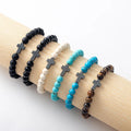 Popular Multicolor Natural Stone Beaded Bracelet Vintage Turquoise Bracelet Cross Bracelet Gifts for Women Men