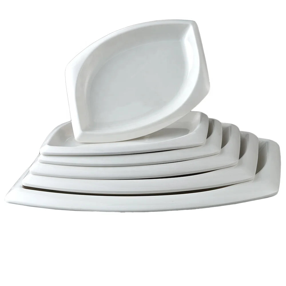 Factory Wholesale Restaurant Dinner Serving 14 Inch Large White Melamine Charger Plate