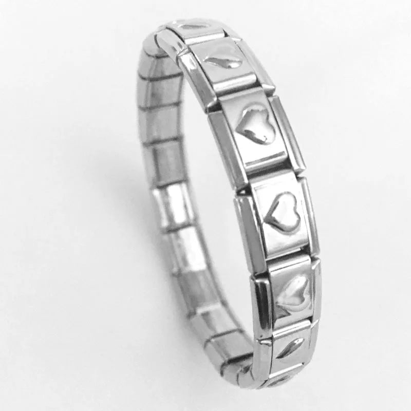 ZB Exquisite Bangle Bracelet Jewelry Stainless Steel Bracelet Star Heart Bracelet for Women Girls