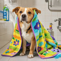 Hot Selling Eco-Friendly Microfiber Hooded Pet Drying Coat Absorbent Dog Bathrobe Towel for Dogs Bathing Grooming