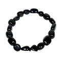 Black Obsidian Healing Crystal Natural Stone Bracelet Wholesale Wristband Black Good Luck Nugget Bracelet