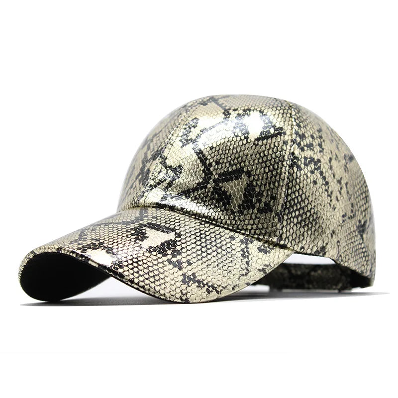Fashion Men Women Sun Hat Hip Hop Hat Snake Skin Texture Baseball Cap