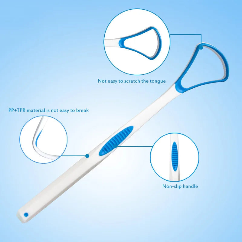 Bulk Soft Plastic Tongue Scraper for Adults and Kids Tongue Cleaning