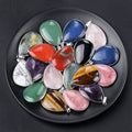 Water Drop Shape Charm Pendant Natural Crystal Stone Big Teardrop Pendants for Women Jewelry Making Diy Necklace Accessories