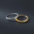 Gold Filled Interlock Loop 925 Sterling Silver Oval Open Ring