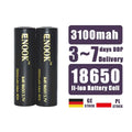 Enook 18650 3000mAh-3600mAh Solid State LiFePO4 Battery for E-bike/E-scooter High Rate Capability Rechargeable Black