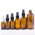 Zhejiang Hangzhou 5ml 10ml 15ml 20ml 30ml 50ml 100ml Amber Glass Spray Bottle with Black Mist Sprayer for Sale