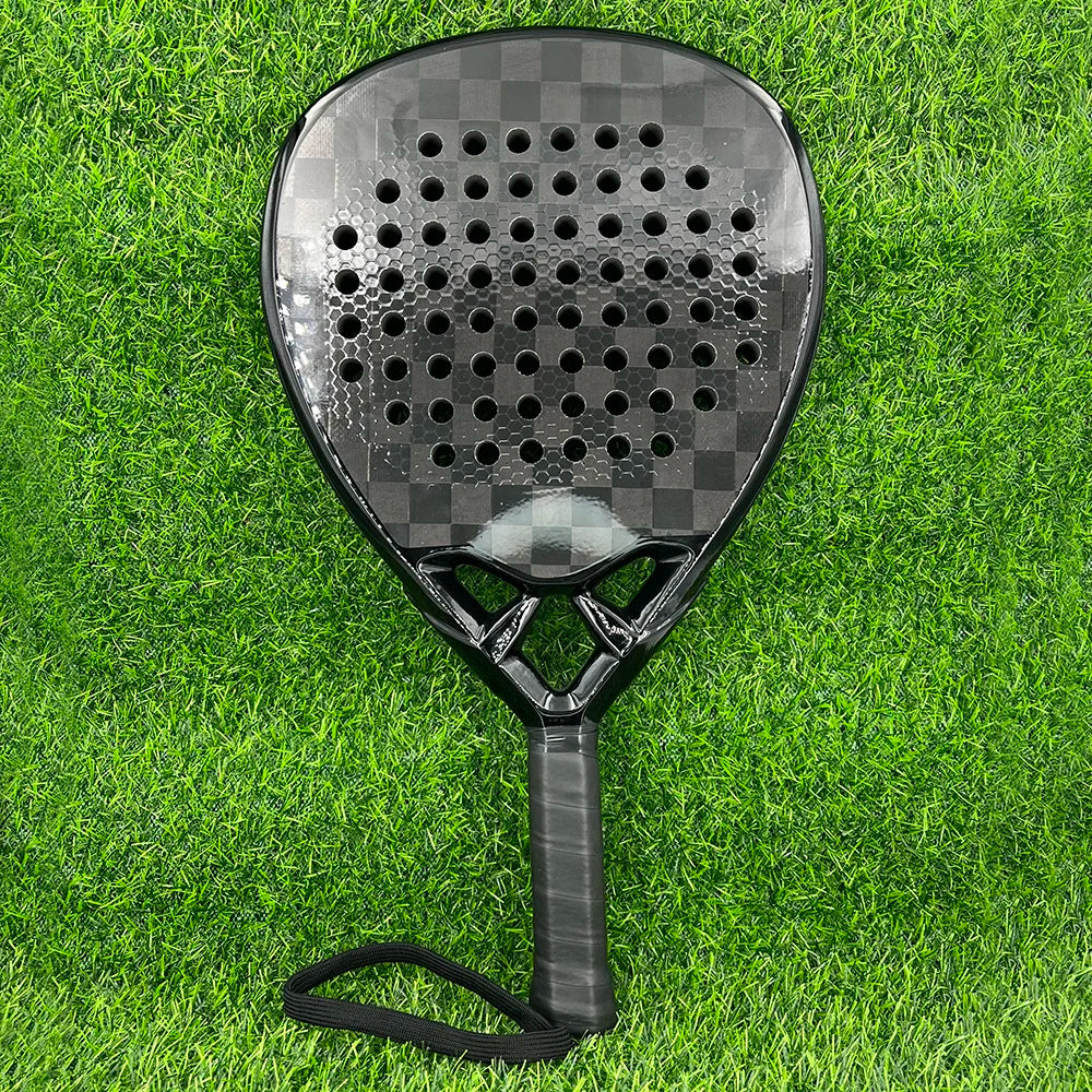 Wholesale 12k18k Carbon Paddle Racket for Beach Tennis Hot Sale Padel Tennis Racket with Nylon Net Material