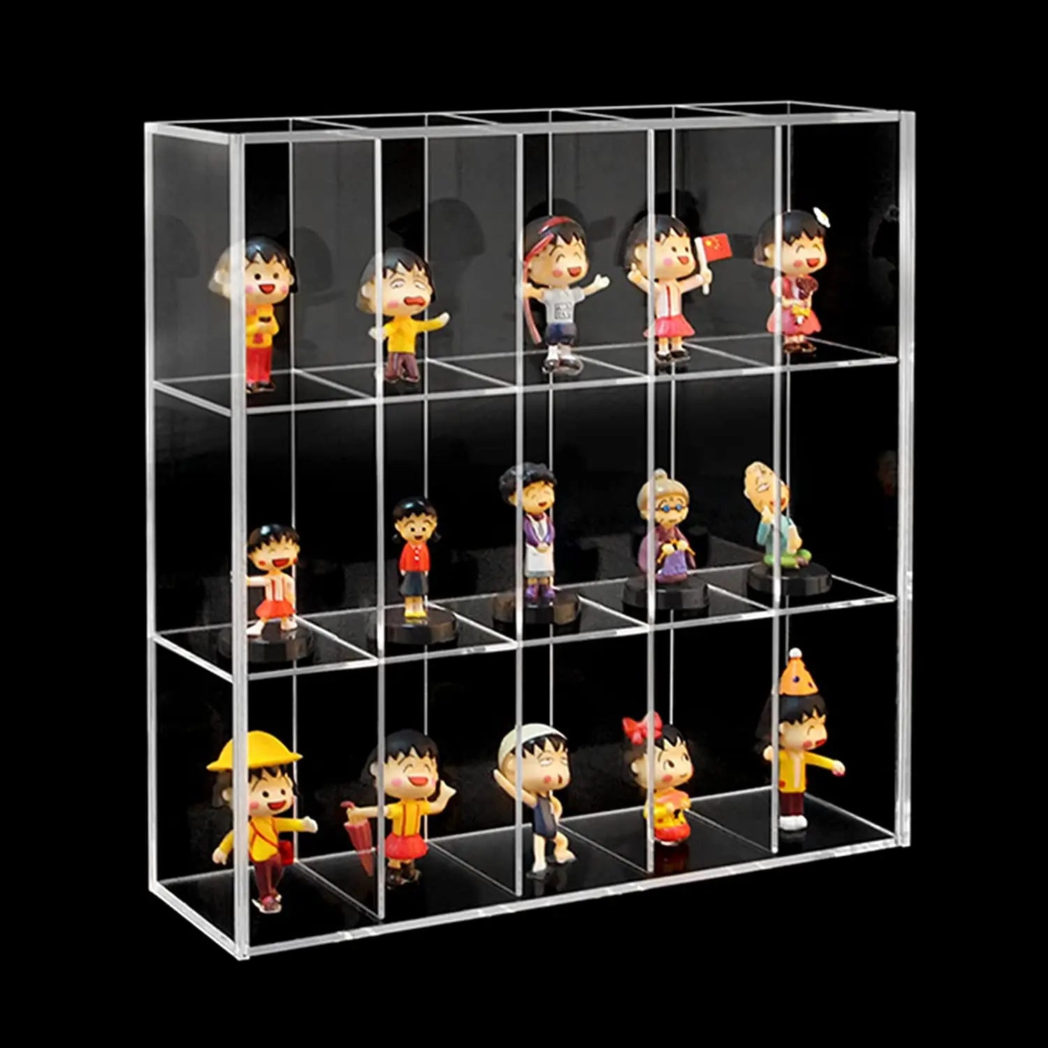 Good Quality Clear Acrylic for Hot Wheels Display Case Cabinet for Mini Figures 15 Compartments Dustproof Protection Showcase