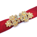 Vintage Style Crystal Rhinestone Pairs Buckles Diamante Rhinestone Hook and Eye Clasp Button for Garment Wedding