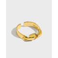 925 Sterling Silver Spiral Adjustable Rings Glossy 18K Gold Rings Fashion Twist Rings for Girls Women Gifts Wholesale