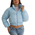 New Arrival Autumn Puff Solid Cotton Zipper Pocket Jacket Winter Women's Coats