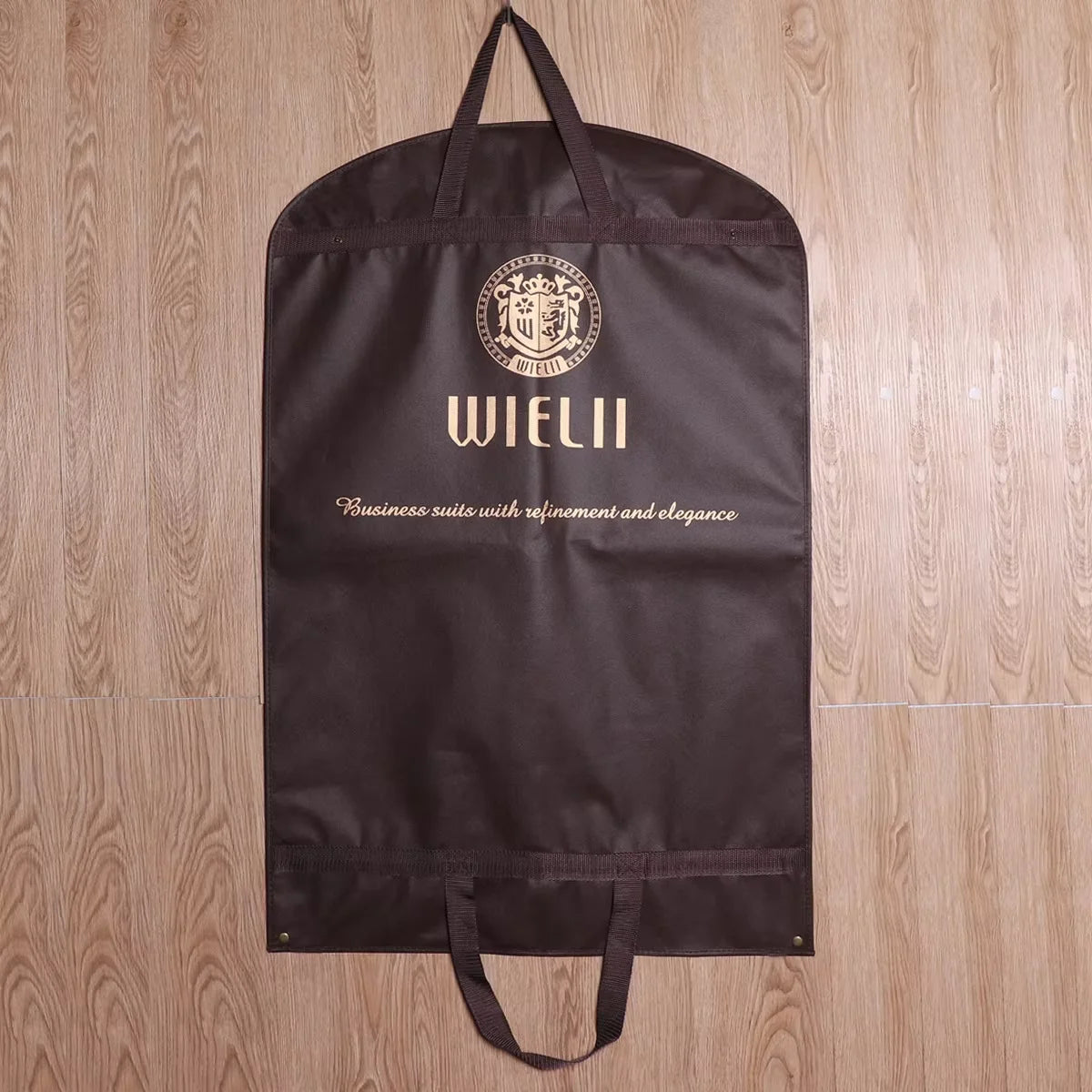 Factory Sales Customized Black Reusable Dustproof Foldable Non Woven Dress Garment Suit Cover Bag With Custom Logo