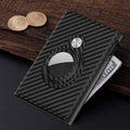Custom Logo Printed Desk Business Push Wallet Leather Mens Credit Card Holder