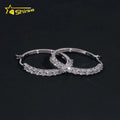 Fine Jewelry Hoop Earring  Gold Plated 925 Sterling Silver Gra VVS Diamond Moissanite Earrings