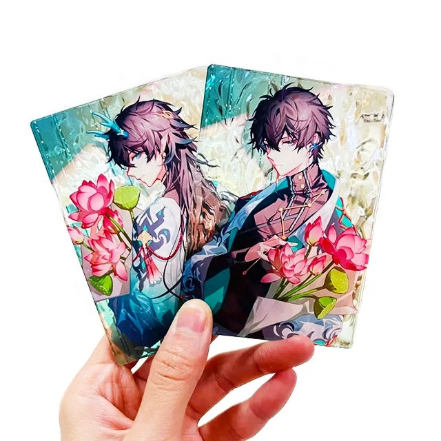 CNAWO Custom Anime Character Acrylic Charm Water Ripple Board Ticket Bookmark UV Printed Plastic with Cartoon Style Design