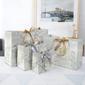 New Arrival Cheap Wholesale Customized Luxury White Custom Paper Marble Gift Bags with Ribbon