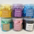 Ziming 50PCS Box Packing Candy Colors Seamless Toweling Fabric Pack Box Packing Kids High Elastic Hair Ties Hair Rings Bulk Sale