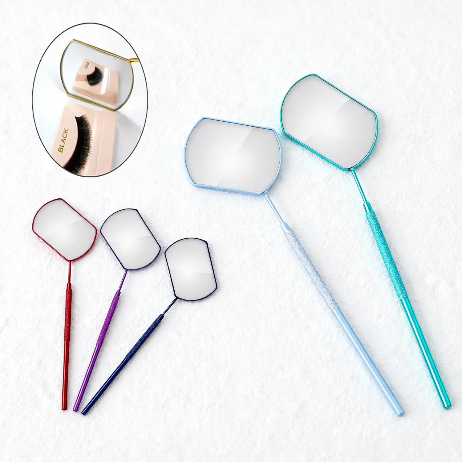Competitive Price Custom Cosmetic Mirror Logo Stainless Steel Frame Chrome Finish Magnifying Handheld Makeup Mirror for Home Use