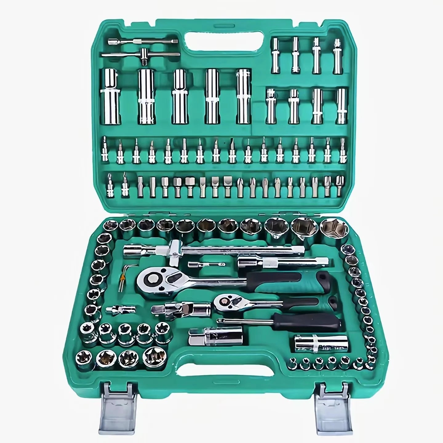 Auto Repair Multifunctional 108-Piece Carbon Steel Socket Set with Hard Case OEM Ratchet Handle Hand Tool Set