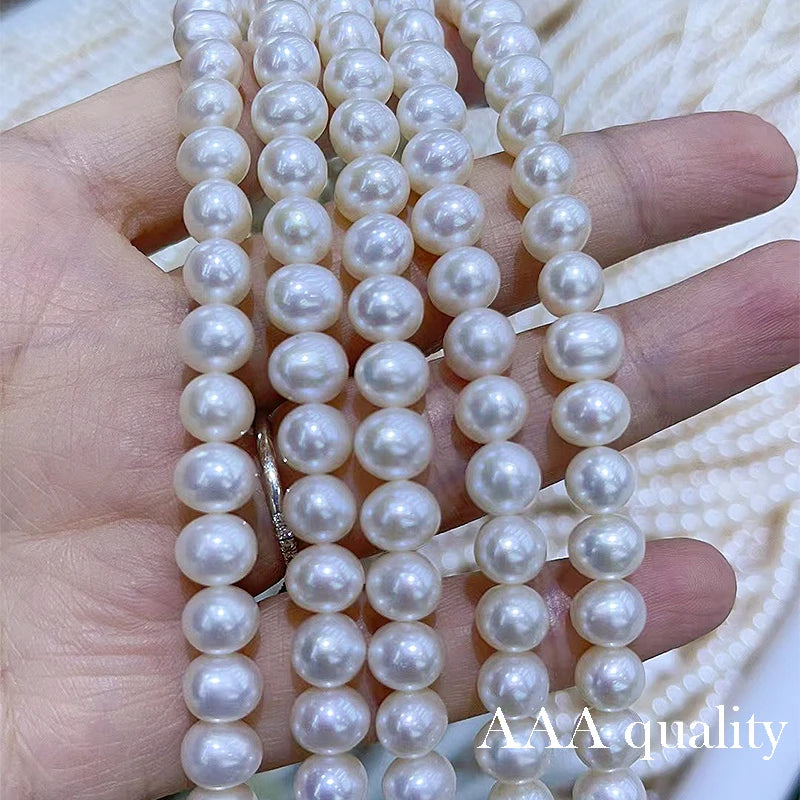 Zhuji Factory Wholesale Real Pearl Strand Necklace Multi-Color 4-6mm Freshwater Pearl Strand for Jewelry MakingDIY