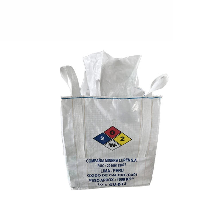 EGP Filling Spout PP Big Sand Bag Factory Jumbo Tons Cement Sack Bags FIBC Bulk Bags 85*85*100cm