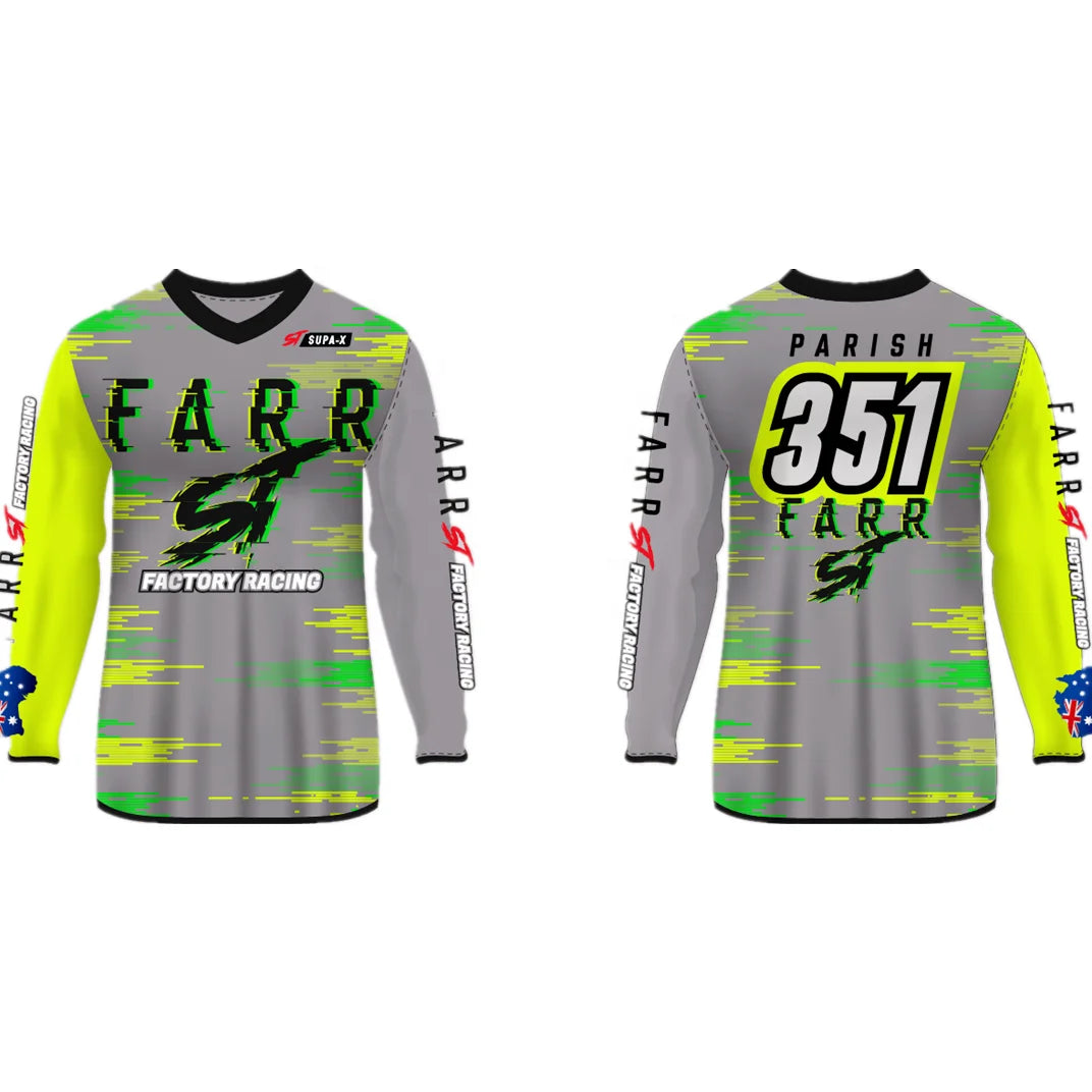 Wholesale Polyester Sublimation Long Sleeves Motocross Jersey Shirts BMX Shirt