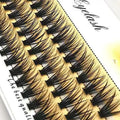 DIY Lashes Private Label Eyelash Clusters Blend With Real Lash Individual Cluster Natural Pre-armed Eyelash Fans
