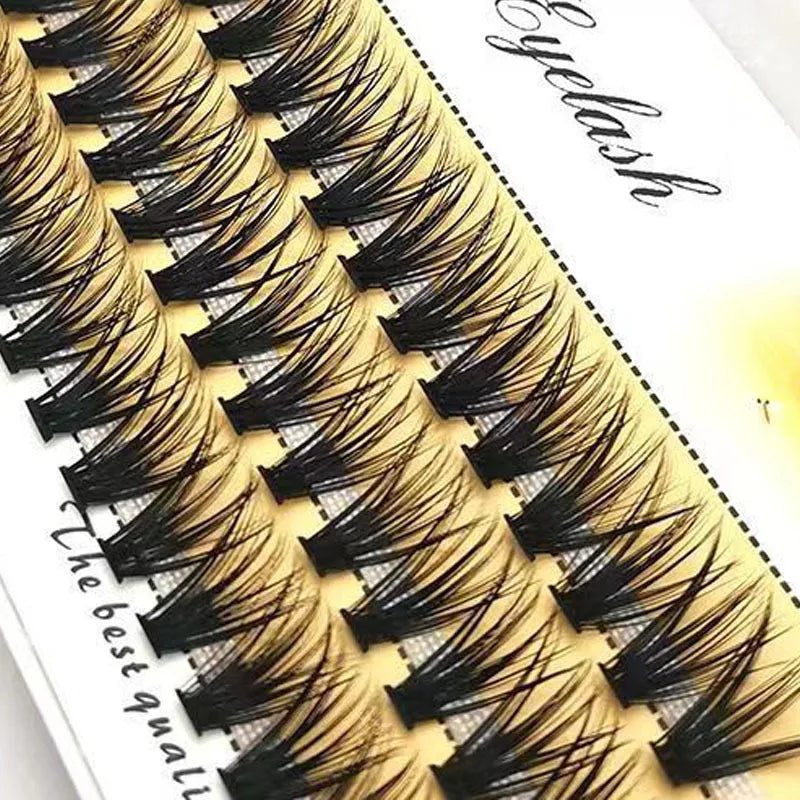 DIY Lashes Private Label Eyelash Clusters Blend With Real Lash Individual Cluster Natural Pre-armed Eyelash Fans