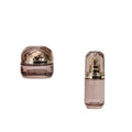 Wholesale Custom Logo Luxury Clear Cosmetic Glass Bottle Jar 50g 40ml 100ml and 120ml Coffee with Gold Plastic Pump Cap