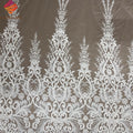 Luxury African Bridal Embroidery Mesh Lace Fabric for Wedding Dress Making European Handmade Ivory White Beaded Lace Fabrics