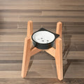 Durable Bamboo Stand Holder for Dog Feeder Steel Bowl for Cats Elevated and Automatic Small Sizes for Food and Water