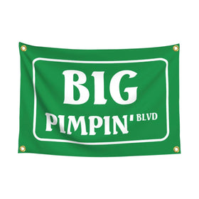 Promotional Product Online Design 3*5ft 100% Polyester Wall Decoration Customize Big Pippin 'blvd Flag