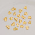 18K Gold Plated Two Hole Necklace Pendant Clasp Brass Bracelet Chain Transfer Clasp Multifunctional Jewelry Connecting Clasp