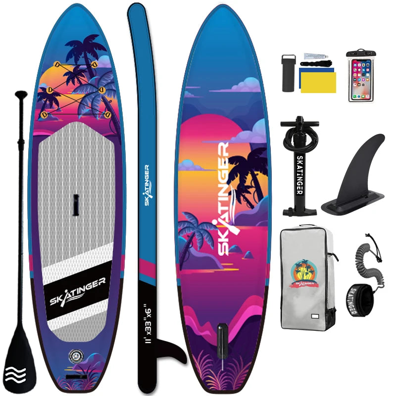 Skatinger Inflatable SUP Stand up Paddle Surfboard Inflatable Drop Stitch SAP Board for Surfing Enthusiasts
